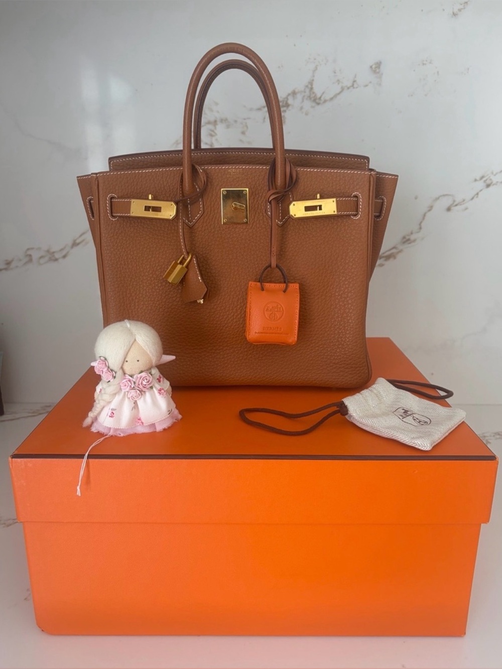 Hermes Birkin Gold Fjord Leather with Gold hardware